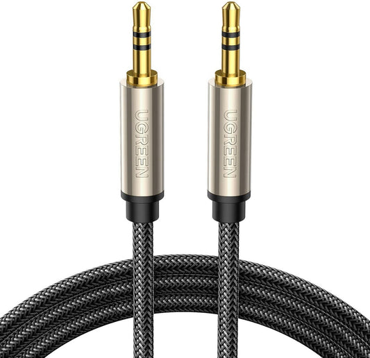Cabo Áudio 3.5mm - 3.5mm UGREEN AV125, 2m, Cinzento