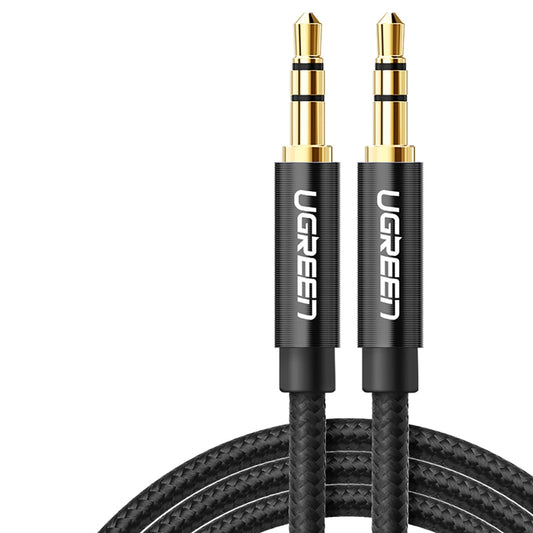 Cabo Áudio 3.5mm - 3.5mm UGREEN AV112, 2m, Preto