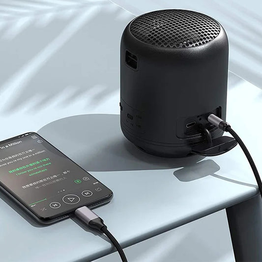 Cabo Áudio Lightning - 3.5mm Techsuit AC10 SoundShell, 1.5m, Cinzento