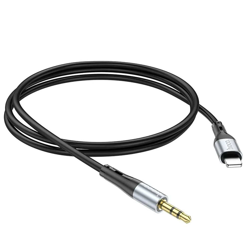 Cabo Áudio Lightning - 3.5mm HOCO UPA22, 1m, Preto