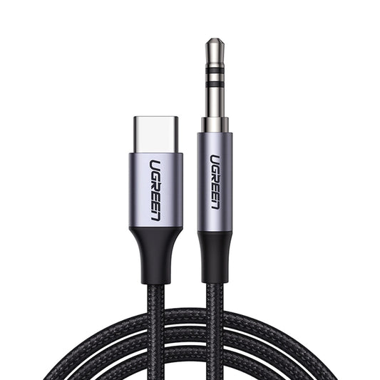 Cabo áudio USB-C - 3,5 mm UGREEN AV143, 1 m, cinzento