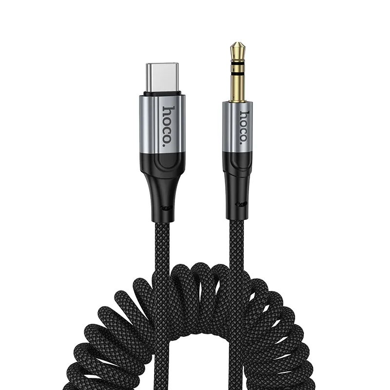 Cabo de Áudio USB-C - 3.5mm HOCO UPA33B, 1.5m, Preto