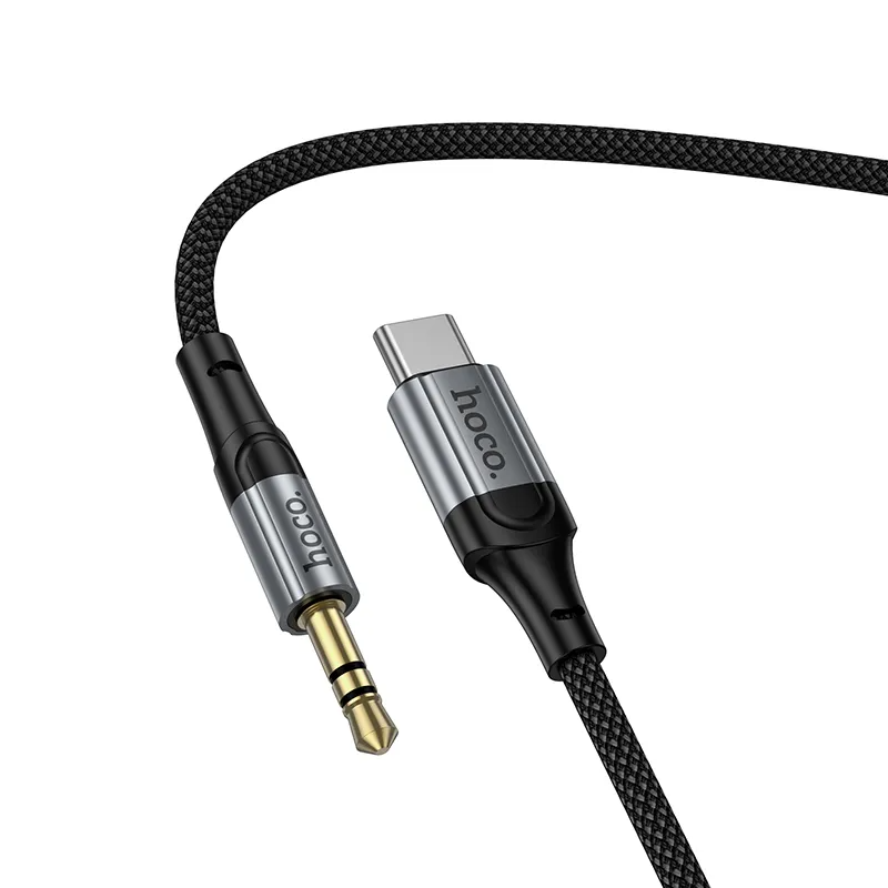 Cabo de Áudio USB-C - 3.5mm HOCO UPA33B, 1.5m, Preto