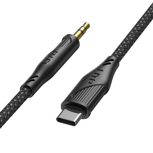 Cabo Áudio USB-C - 3.5mm Lito LA02, 1m, Preto