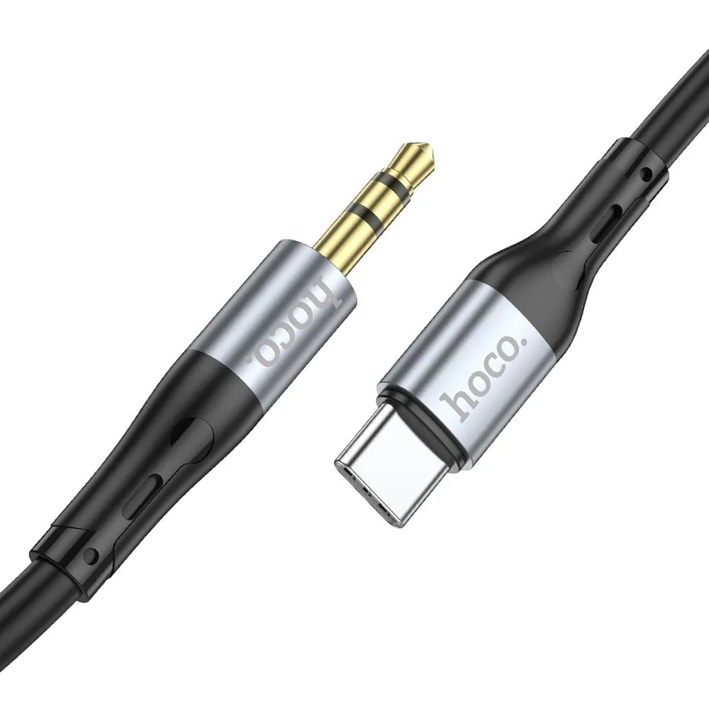 Cabo de Áudio USB-C - 3.5mm HOCO UPA22, 1m, Preto