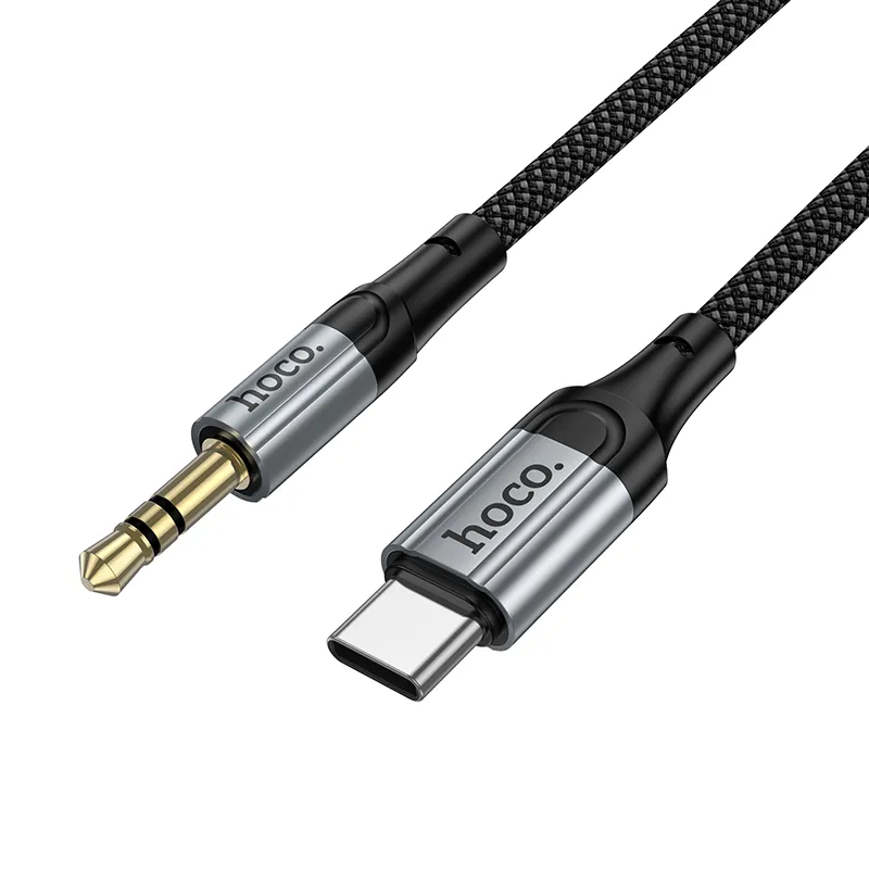 Cabo de Áudio USB-C - 3.5mm HOCO UPA33B, 1.5m, Preto
