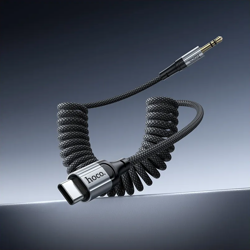 Cabo de Áudio USB-C - 3.5mm HOCO UPA33B, 1.5m, Preto
