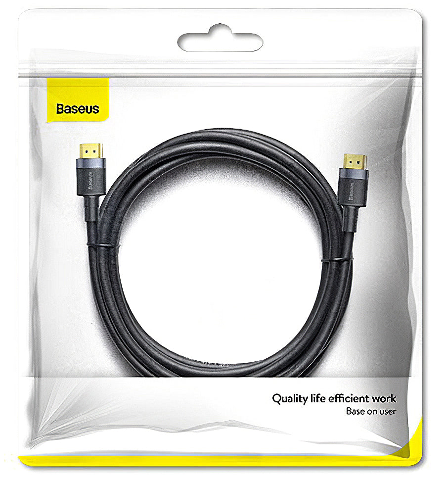 Cabo de Vídeo Baseus Cafule, HDMI - HDMI, 4K, 1m, Preto CADKLF-E01