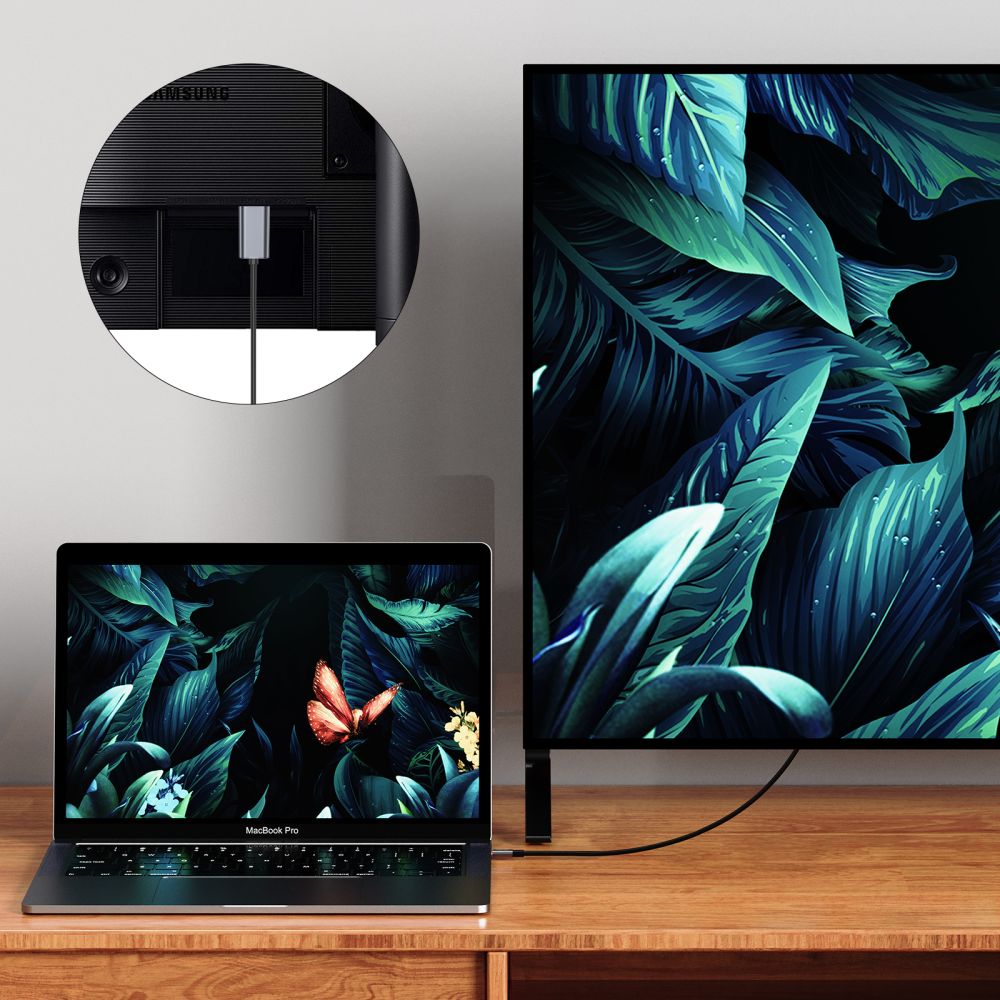 Cabo áudio e vídeo USB-C - HDMI Tech-Protect Ultraboost, 2 m, preto