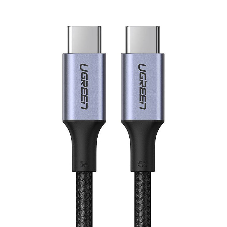 Cabo de Dados e Carregamento USB-C - USB-C UGREEN US316, 100W, 2m, Cinzento