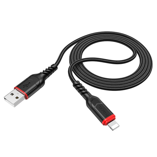 Cabo de Dados e Carregamento USB-A - Lightning HOCO X59 Victory, 18W, 1m, Preto