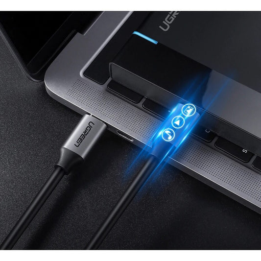 Cabo de carregamento e dados USB-C - USB-C UGREEN USB-C US161, 60W, 1,5m, Cinzento