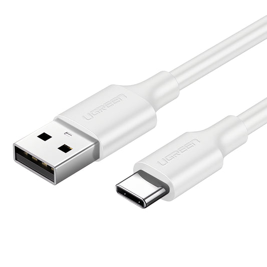 Cabo de carregamento e dados USB-A - USB-C UGREEN US287, 60W, 1m, Branco