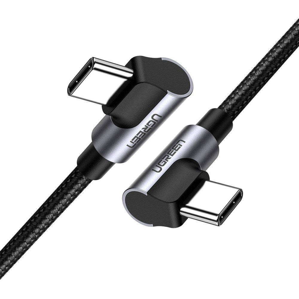 Cabo de carregamento e dados USB-C - USB-C UGREEN US323 USB-C angular, 60W, 1m, preto