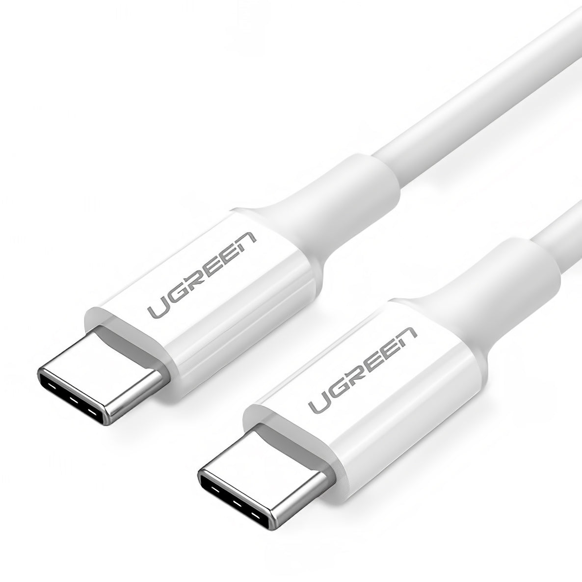 Cabo de carregamento e dados USB-C - USB-C UGREEN US264, 60W, 1m, Branco