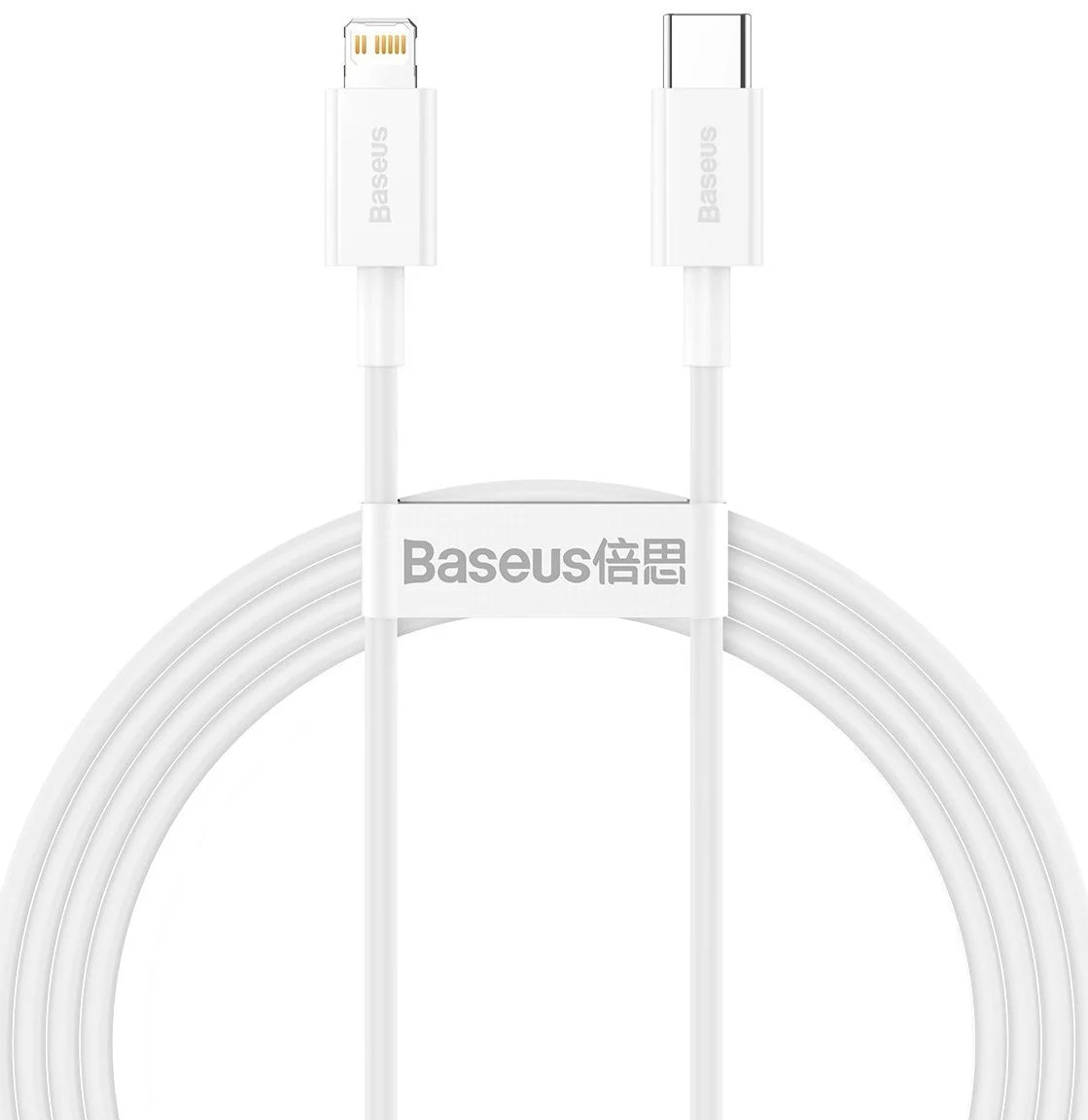 Cabo de carregamento e dados USB-C - Lightning Baseus Superior Series, 20W, 1,5 m, branco CATLYS-B02