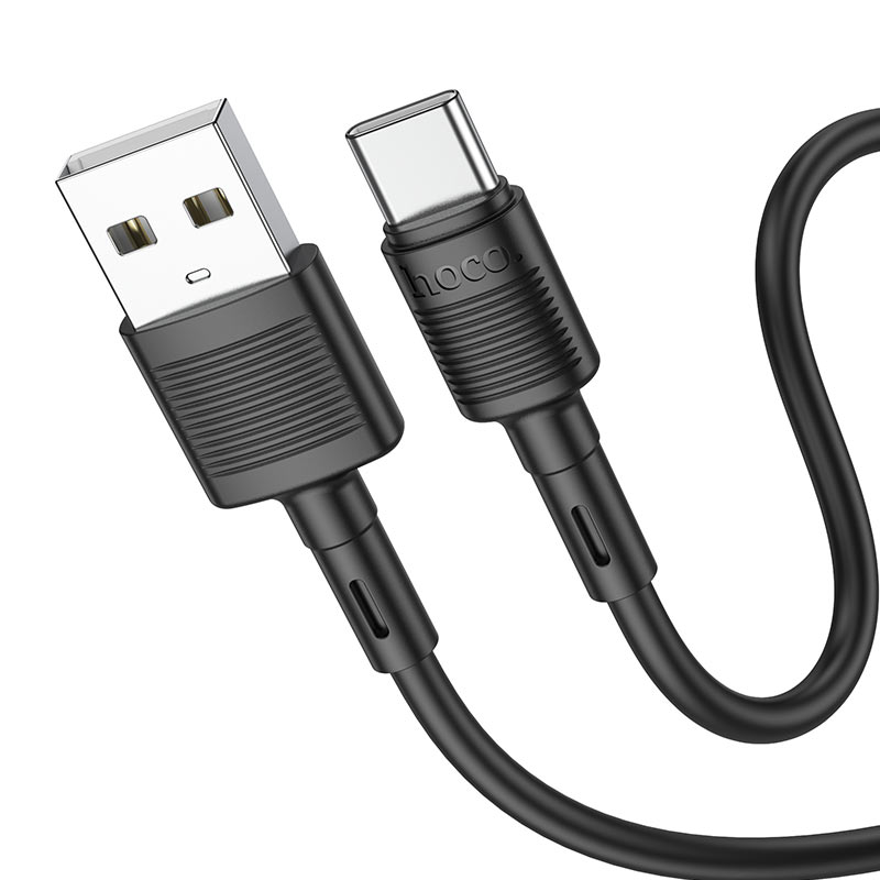 Cabo de Dados e Carregamento USB-A - USB-C HOCO X83 Victory, 20W, 1m, Preto