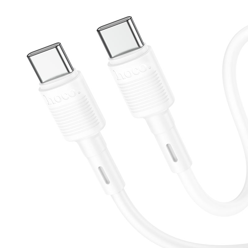 Cabo de Dados e Carregamento USB-C - USB-C HOCO X83 Victory, 60W, 1m, Branco