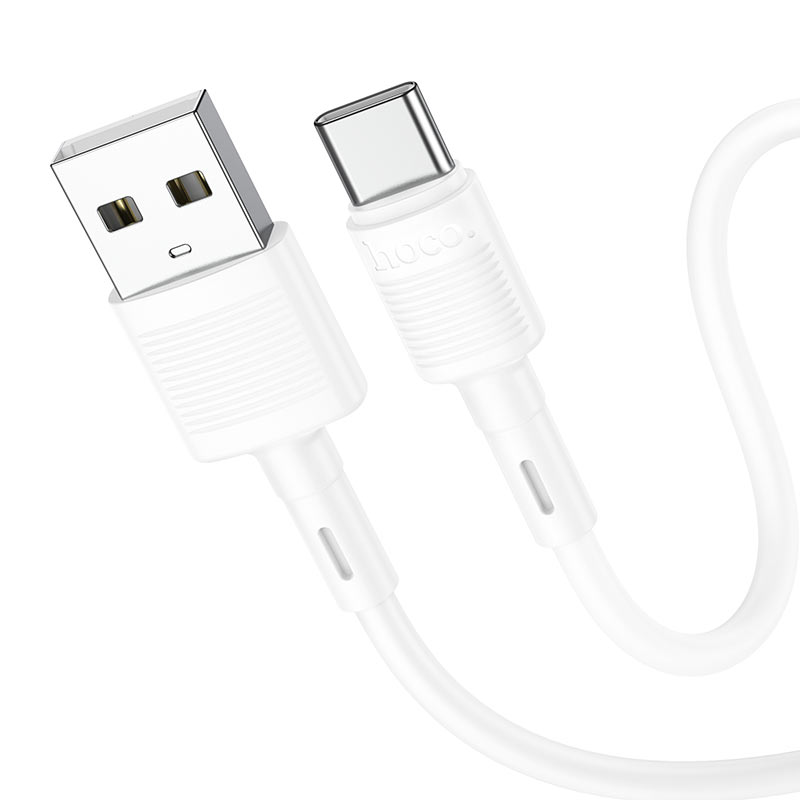Cabo de Dados e Carregamento USB-A - USB-C HOCO X83 Victory, 20W, 1m, Branco