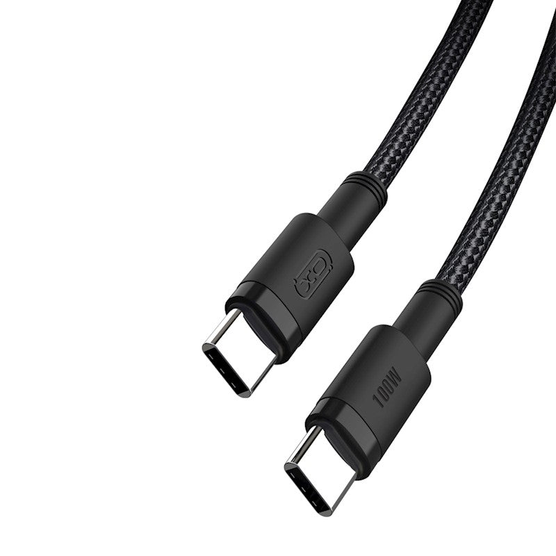Cabo de Dados e Carregamento USB-C - USB-C XO Design NB-Q199, 100W, 1.5m, Preto