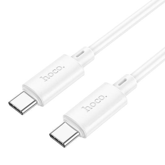 Cabo de carregamento e dados USB-C - USB-C HOCO X88, 60W, 1m, branco