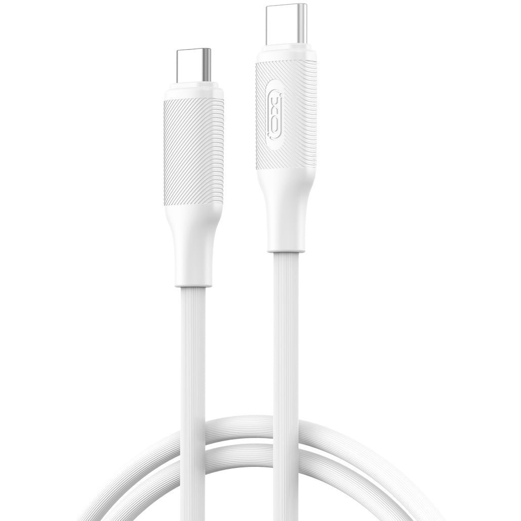 Cabo de Dados e Carregamento USB-C - USB-C XO Design NB-Q265B, 60W, 1m, Branco