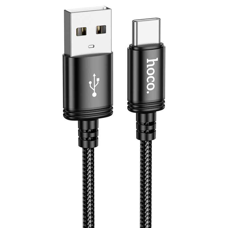 Cabo de Dados e Carregamento USB-A - USB-C HOCO X91, 18W, 3m, Preto