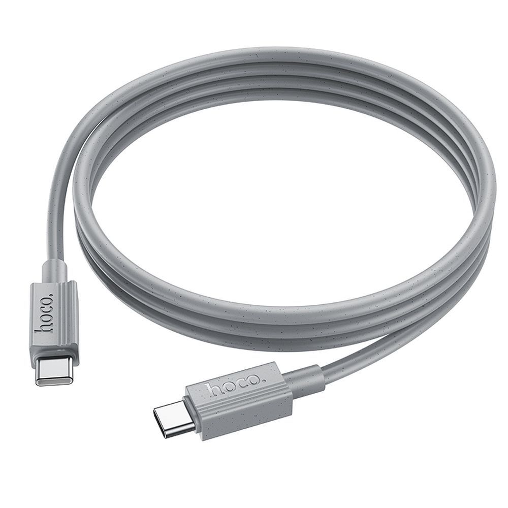 Cabo de Dados e Carregamento USB-C - USB-C HOCO X107, 60W, 1m, Cinzento
