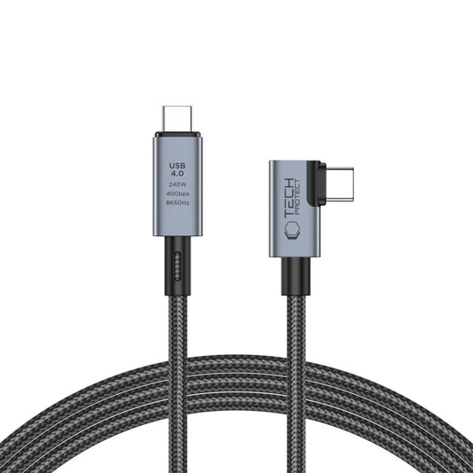 Cabo de carregamento e dados USB-C - USB-C Tech-Protect Ultraboost Max L, 240 W, 1,5 m, cinzento