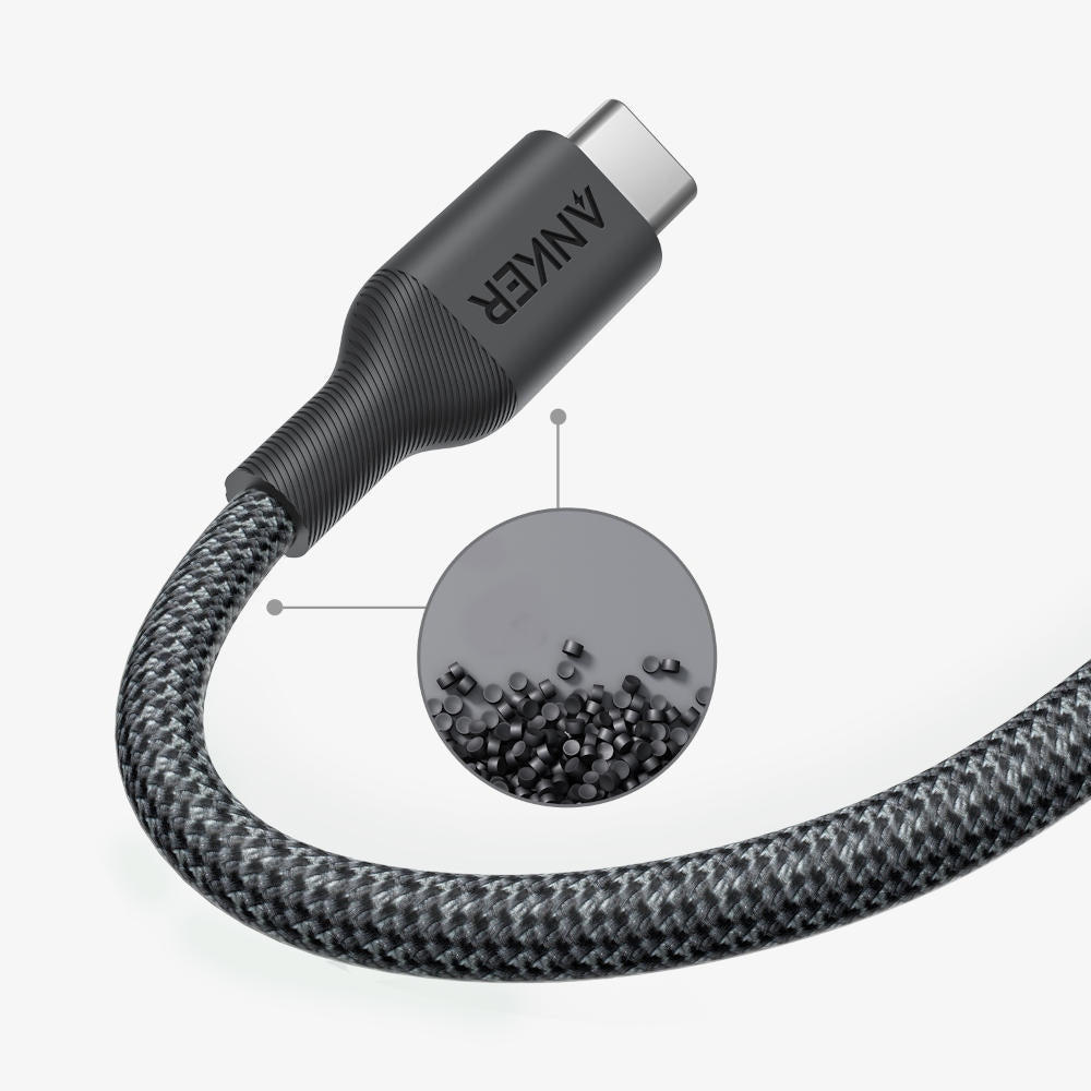 Cabo de Dados e Carregamento USB-C - USB-C Anker 544, 140W, 1.8m, Preto A80F6H11