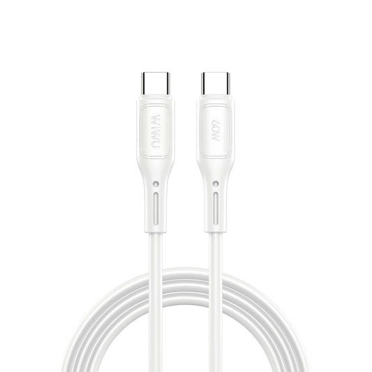 USB-C - Cabo de carregamento e dados USB-C WiWu Wi-C043E Starlink, 60W, 1m, Branco