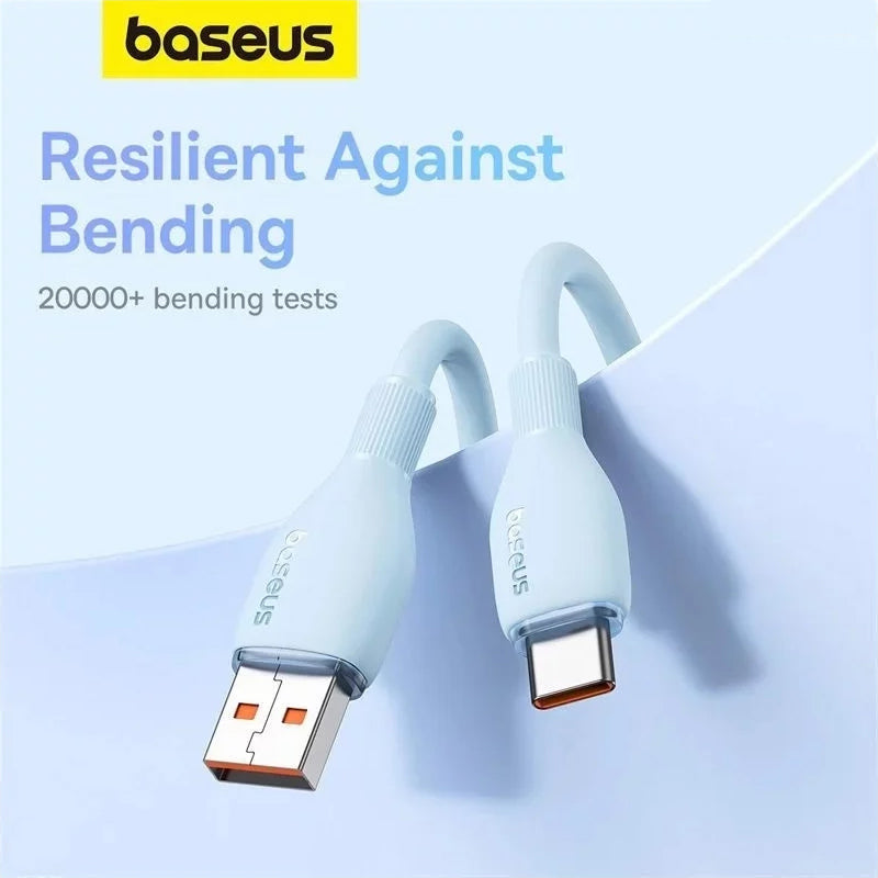 Cabo de Dados e Carregamento USB-A - USB-C Baseus Pudding, 100W, 1.2m, Azul P10355703311-00