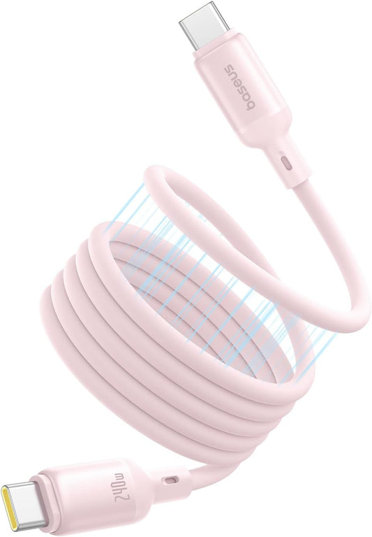 Cabo de Dados e Carregamento USB-C - USB-C Baseus PicoGo, 240W, 1m, Rosa P10376800411-00