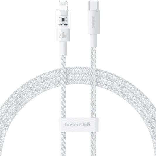 Cabo de Dados e Carregamento USB-C - Lightning Baseus Gem, 20W, 1m, Branco P10373001211-00