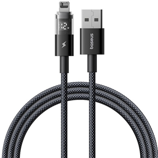 Cabo de Dados e Carregamento USB-A - Lightning Baseus Display 2, 18W, 1m, Preto P10382700121-00