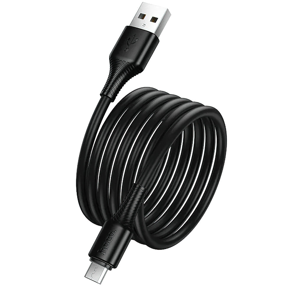 Cabo de Dados e Carregamento USB-A - microUSB HOCO X120, 18W, 1m, Preto
