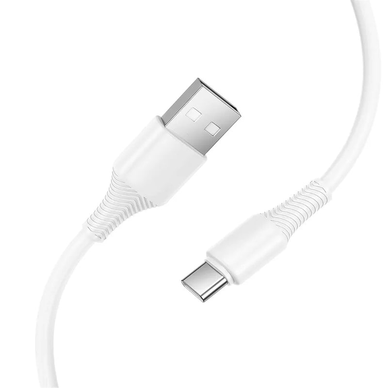 Cabo de Dados e Carregamento USB-A - USB-C HOCO X120, 60W, 1m, Branco