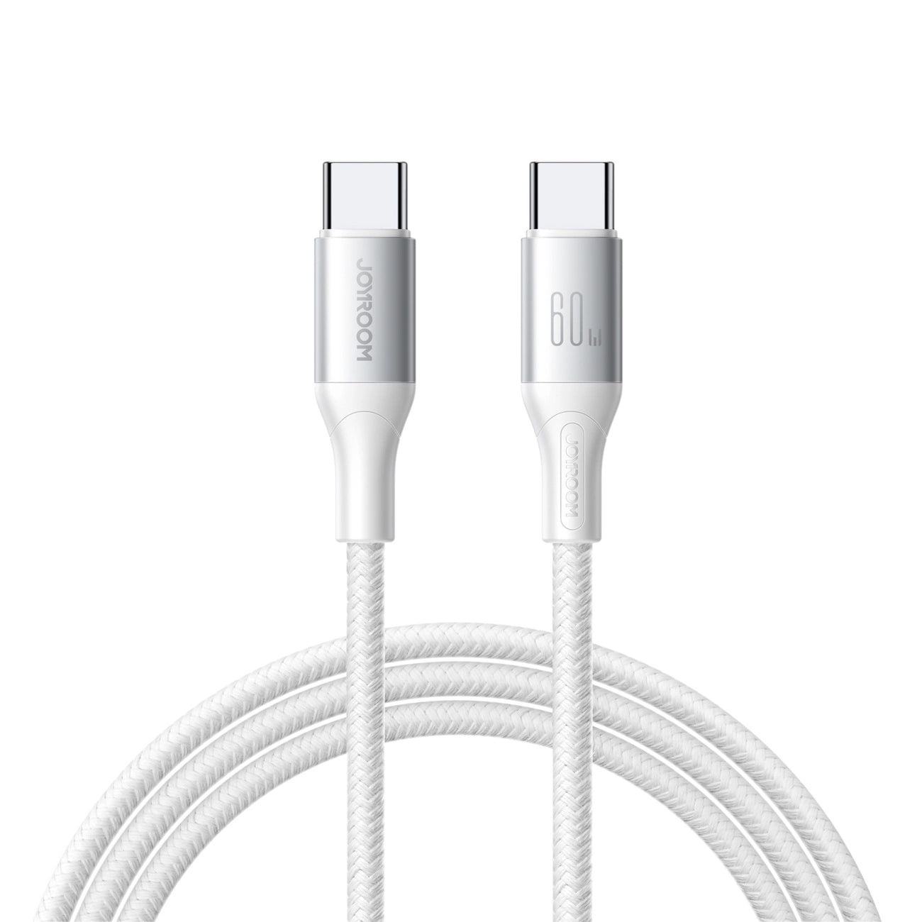 Cabo de Dados e Carregamento USB-C - USB-C Joyroom S-A28 Flash, 60W, 2m, Branco