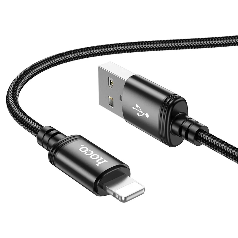 Cabo de Dados e Carregamento USB-A - Lightning HOCO X89, 18W, 1m, Preto