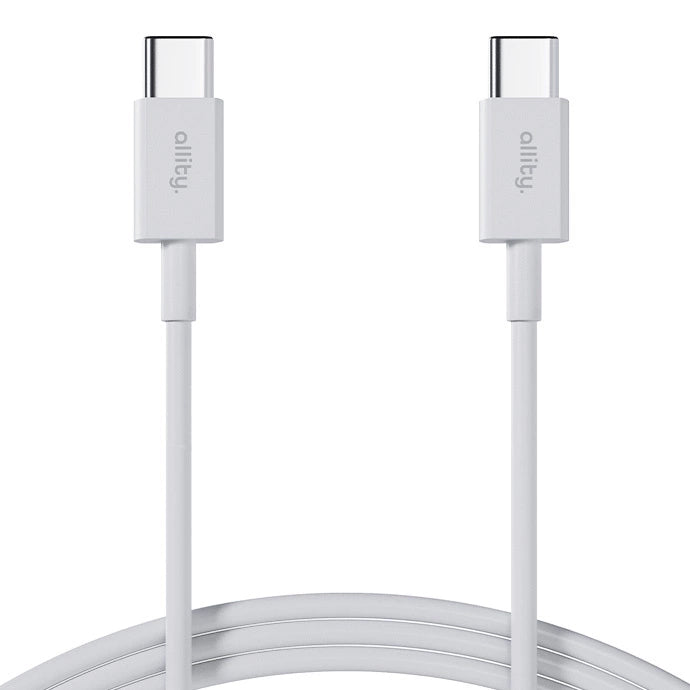 Cabo de Dados e Carregamento USB-C - USB-C Allity. AUC-03, 100W, 2m, Branco