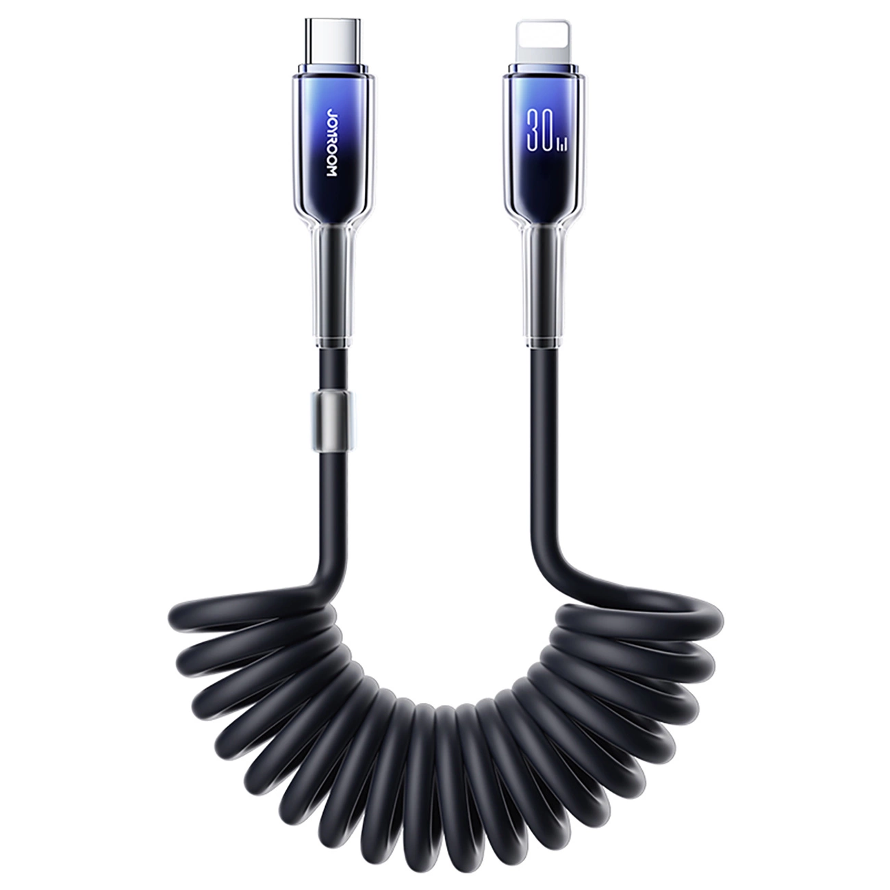 Cabo de Dados e Carregamento USB-C - Lightning Joyroom S-A43 Crystal, 30W, 1.5m, Preto