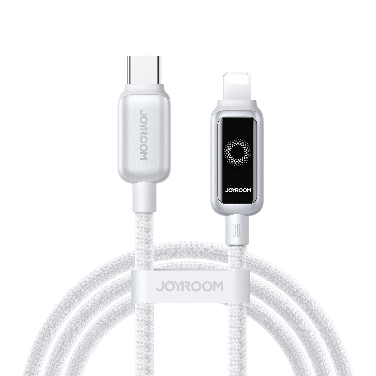 Cabo de Dados e Carregamento USB-C - Lightning Joyroom S-A55 StarFlight Display, 30W, 1.2m, Branco