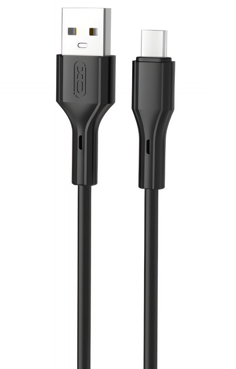 Cabo de Dados e Carregamento USB-A - USB-C XO Design NB230, 18W, 1m, Preto