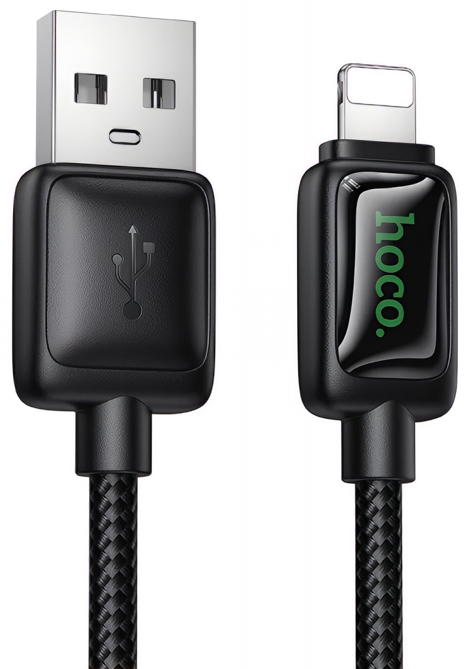 Cabo de Dados e Carregamento USB-A - Lightning HOCO U146, 12W, 1.2m, Preto