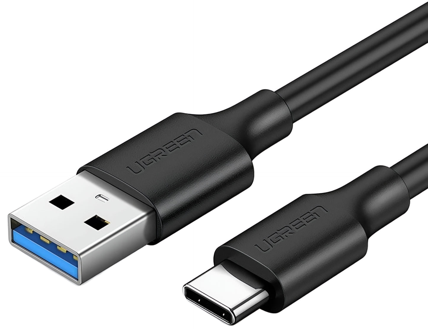 Cabo de Dados e Carregamento USB-A - USB-C UGREEN US184, 18W, 0.5m, Preto