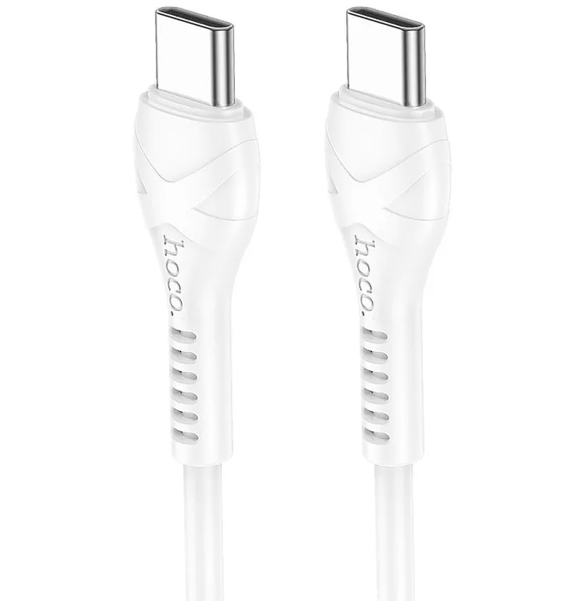 Cabo de Dados e Carregamento USB-C - USB-C HOCO X37, 60W, 1m, Branco