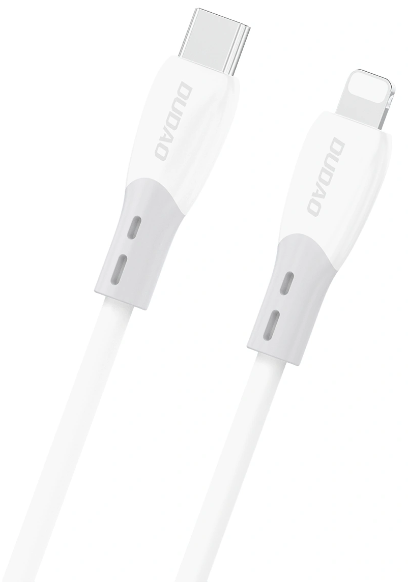 Cabo de Dados e Carregamento USB-C - Lightning Dudao L25SX, 30W, 1m, Branco