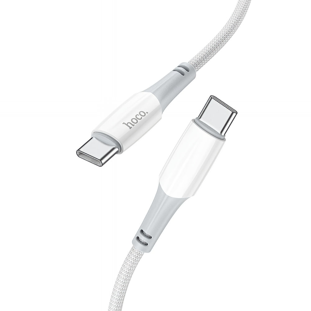 Cabo de Dados e Carregamento USB-C - USB-C HOCO X70, 60W, 1m, Branco