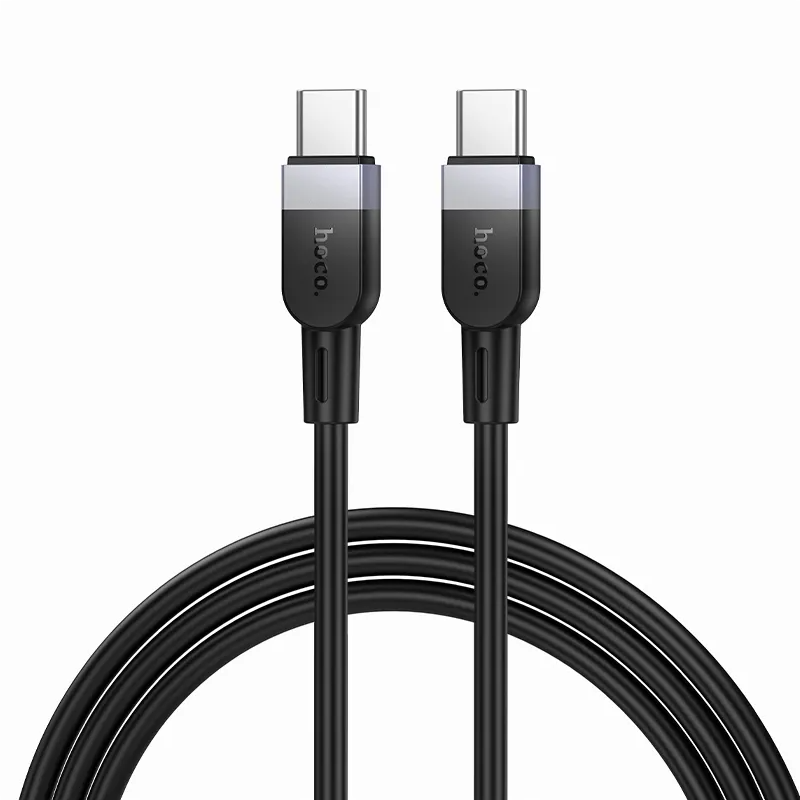 Cabo de Dados e Carregamento USB-C - USB-C HOCO X109, 60W, 1m, Preto