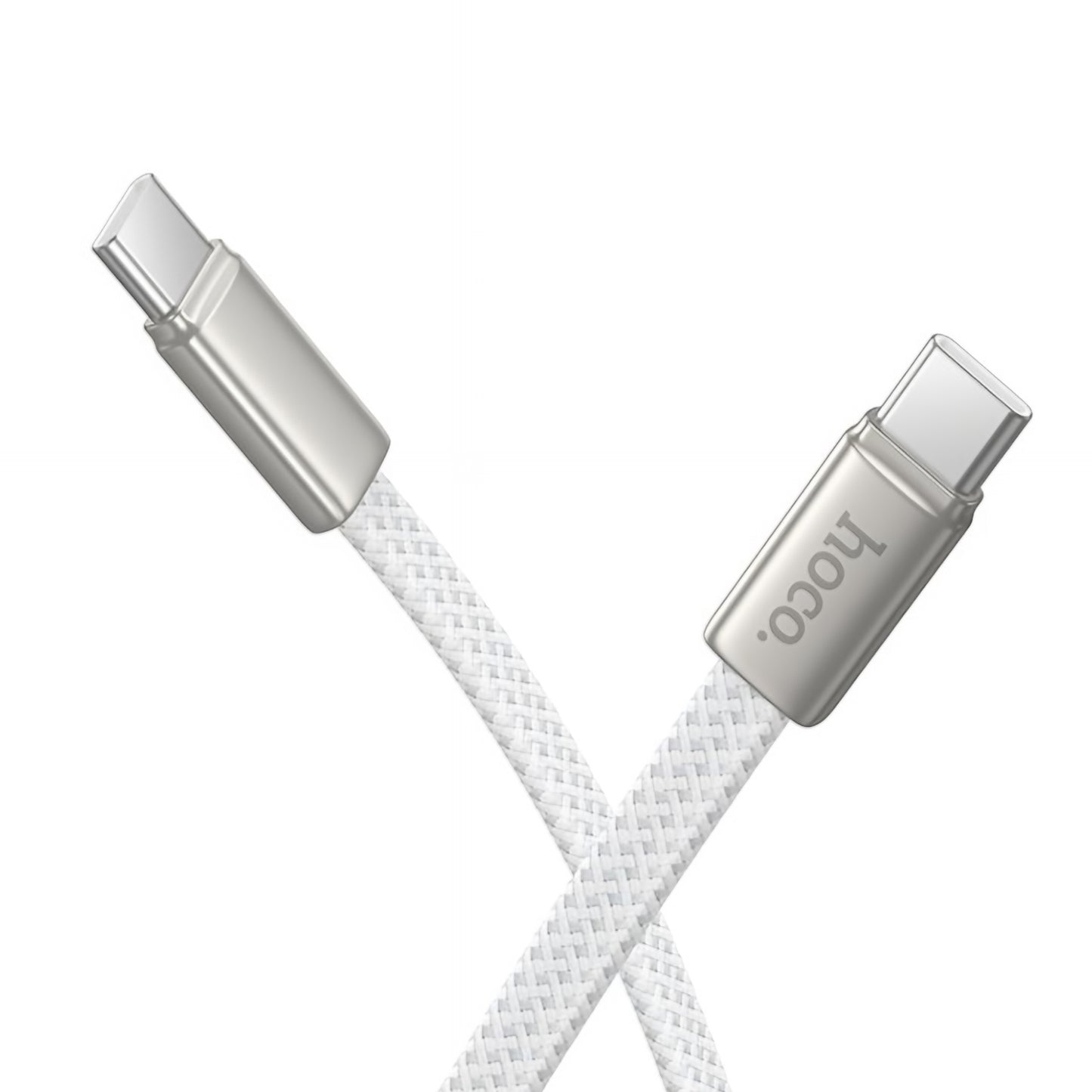 Cabo de Dados e Carregamento USB-C - USB-C HOCO X125, 60W, 1m, Branco